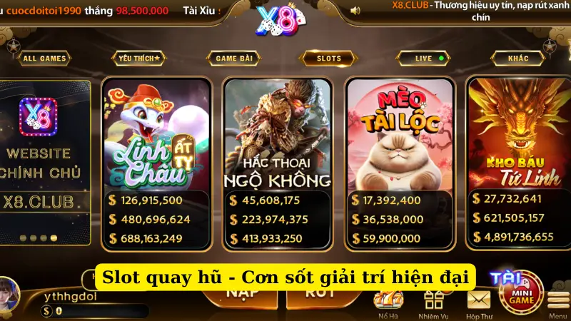 Slot quay hũ - Cơn sốt giải trí hiện đại